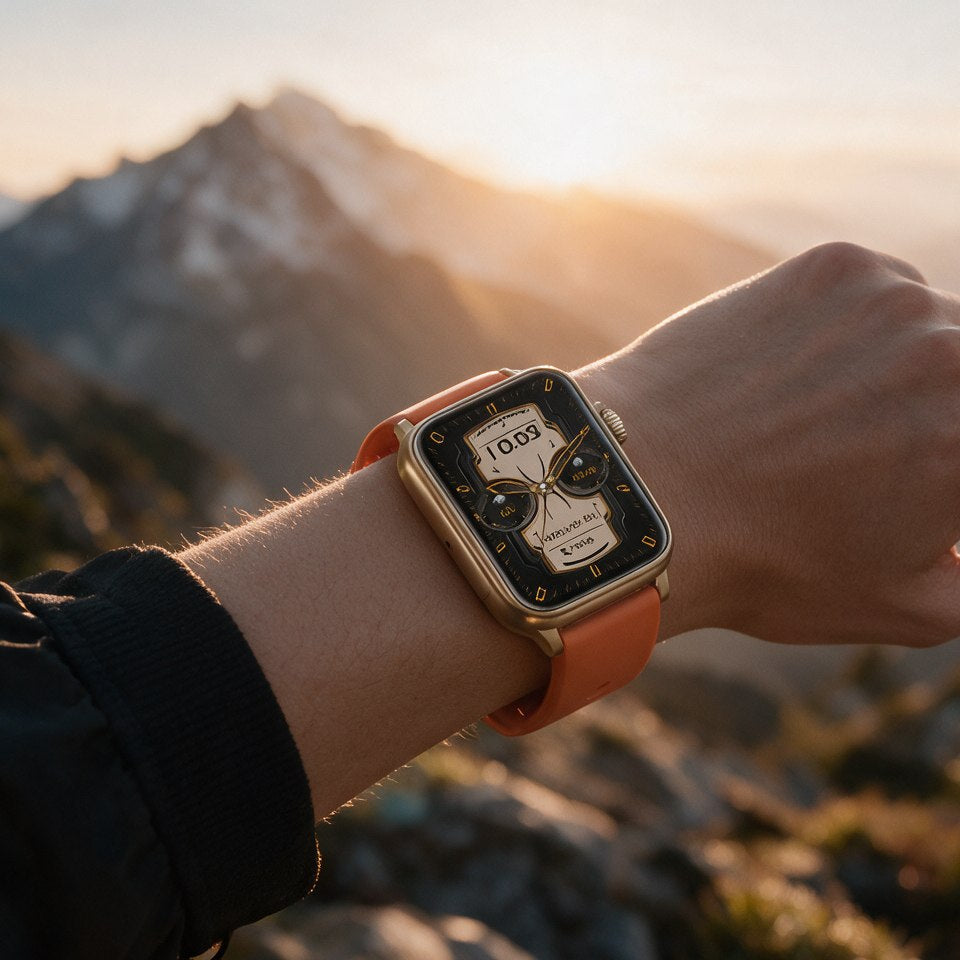 Space gold orange AeroPulse H23 at a mountain summit