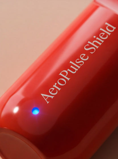 Close-up of the red AeroPulse Shield
